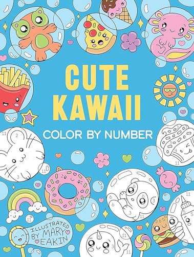 Cute Kawaii Color by Number (Dover Kids Coloring Books)