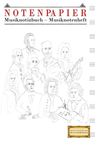 Notenpapier: Musiknotizbuch – Musiknotenheft (10.16 x 15.24 cm)(A6)