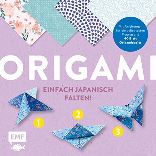Origami – einfach japanisch falten!: Mit Anleitungen für die beliebtesten Figuren und 40 Blatt Origamipapier von Edition Michael Fischer / EMF Verlag