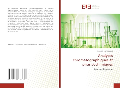 Analyses chromatographiques et phusicochimiques: Cours pédagogique von Éditions universitaires européennes
