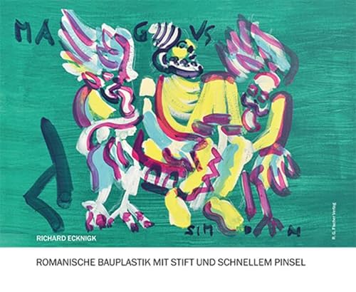 Romanische Bauplastik mit Stift und schnellem Pinsel von Fischer, R. G.