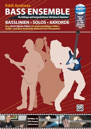 Bass Ensemble: Basslinien, Solos & Akkorde plus Multi-Media-Paket mit mehrstündigem Video-, Audio- und Bass Ensemble-Material zum Mitspielen!