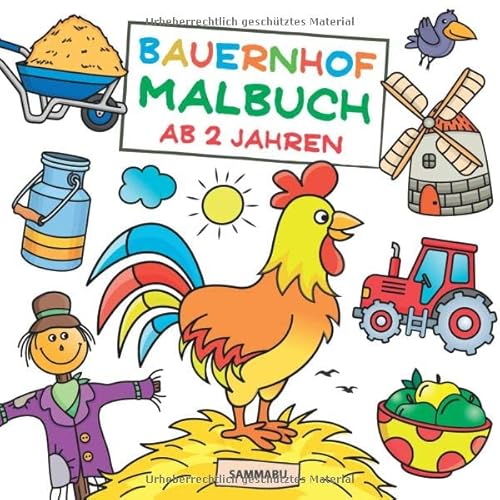 Bauernhof-Malbuch ab 2 Jahren