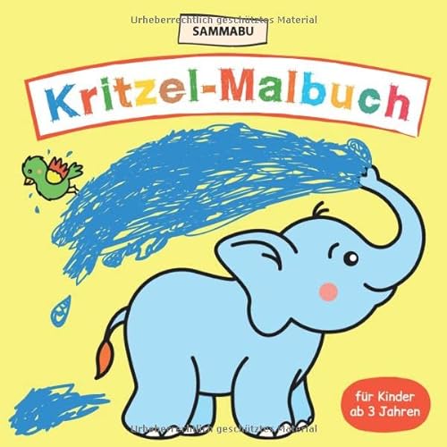 Kritzel-Malbuch ab 3 Jahren: Kreativer Kritzelspaß im Quadrat von Neuer Augsburger Buchverlag