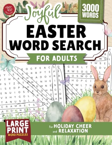 Joyful Easter Word Search for Adults: Large Print Word Puzzles for Holiday Cheer and Relaxation (Word Find Books For Adults) von TG Edition