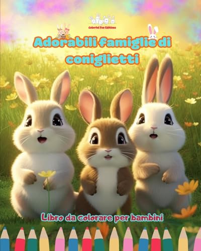 Adorabili famiglie di coniglietti - Libro da colorare per bambini - Scene creative di affettuose famiglie di conigli: Disegni affascinanti che stimolano la creatività e il divertimento dei bambini von Blurb