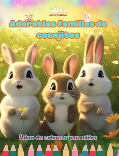 Adorables familias de conejitos - Libro de colorear para niños - Escenas creativas de familias de conejos entrañables: Encantadores dibujos que impulsan la creatividad y diversión de los niños von Blurb