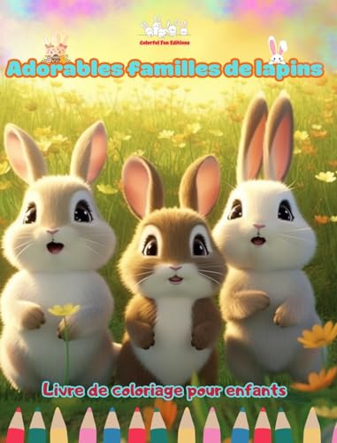 Adorables familles de lapins - Livre de coloriage pour enfants - Scènes créatives de familles de lapins attachantes: Des dessins charmants qui encouragent la créativité et l'amusement des enfants von Blurb