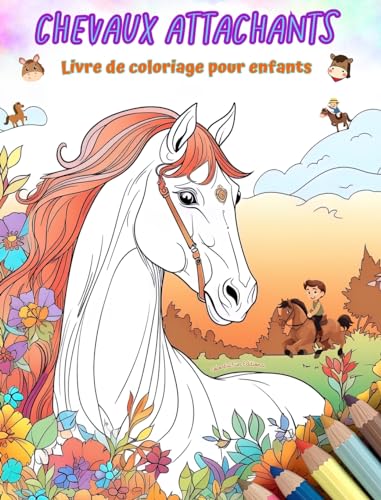 Chevaux attachants - Livre de coloriage pour enfants - Scènes créatives et amusantes de chevaux: Des dessins charmants qui encouragent la créativité et l'amusement des enfants von Blurb