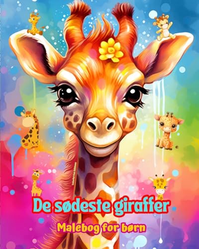 De sødeste giraffer - Malebog for børn - Kreative scener med søde og sjove giraffer: Charmerende tegninger, der opfordrer til kreativitet og sjov for børn von Blurb