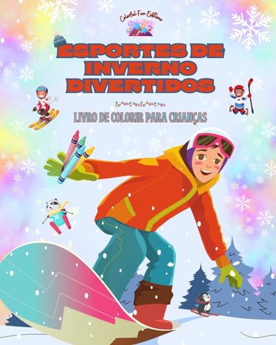 Esportes de inverno divertidos: Livro de colorir para crianças - Designs criativos e divertidos para promover o esporte: Coleção divertida de adoráveis cenas de esportes de inverno para crianças von Blurb