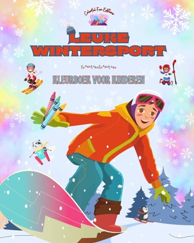 Leuke wintersport - Kleurboek voor kinderen - Creatieve en vrolijke illustraties om sport te promoten: Grappige verzameling schattige wintersportscènes voor kinderen von Blurb