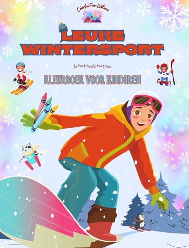 Leuke wintersport - Kleurboek voor kinderen - Creatieve en vrolijke illustraties om sport te promoten: Grappige verzameling schattige wintersportscènes voor kinderen von Blurb