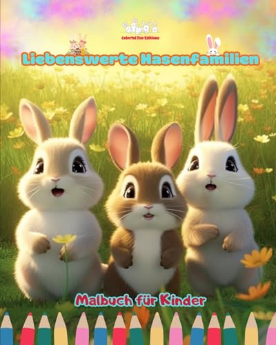 Liebenswerte Hasenfamilien - Malbuch für Kinder - Kreative Szenen von bezaubernden und verspielten Kaninchenfamilien: Bezaubernde Zeichnungen, die Kreativität und Spaß für Kinder fördern von Blurb