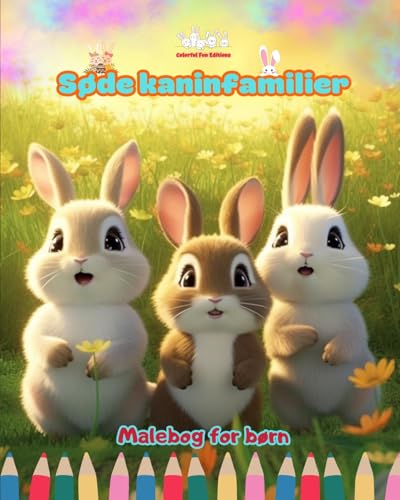 Søde kaninfamilier - Malebog for børn - Kreative scener af kærlige og legende kaninfamilier: Charmerende tegninger, der fremmer kreativitet og sjov for børn von Blurb