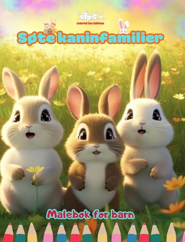 Søte kaninfamilier - Malebok for barn - Kreative scener av kjærlige og lekne kaninfamilier: Sjarmerende tegninger som fremmer kreativitet og moro for barn von Blurb