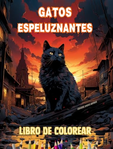 Gatos espeluznantes | Libro de colorear | Escenas fascinantes y creativas de gatos terroríficos para mayores de 15 años: Increíble colección de gatos asesinos únicos para potenciar la creatividad von Blurb