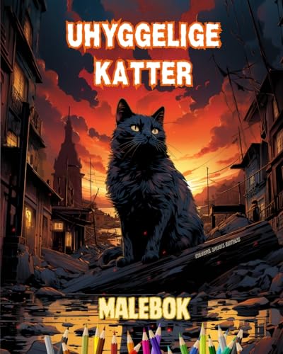Uhyggelige katter | Malebok | Fascinerende og kreative scener med skremmende katter for de over 15 år: Fantastisk samling av unike morderkatter for å fremme kreativitet von Blurb