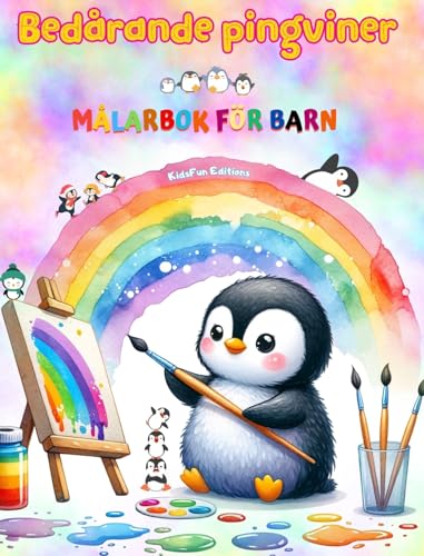 Bedårande pingviner - Målarbok för barn - Kreativa och roliga scener med skrattande pingviner: Charmiga teckningar som uppmuntrar till kreativitet och skoj för barn von Blurb