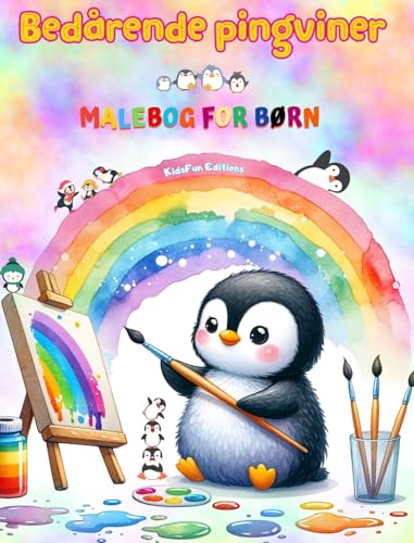 Bedårende pingviner - Malebog for børn - Kreative og sjove scener med glade pingviner: Charmerende tegninger, der opfordrer til kreativitet og sjov for børn von Blurb