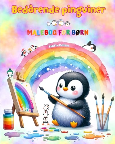 Bedårende pingviner - Malebog for børn - Kreative og sjove scener med glade pingviner: Charmerende tegninger, der opfordrer til kreativitet og sjov for børn von Blurb