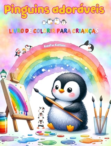 Pinguins adoráveis - Livro de colorir para crianças - Cenas criativas e engraçadas de pinguins felizes: Desenhos encantadores que estimulam a criatividade e a diversão das crianças von Blurb
