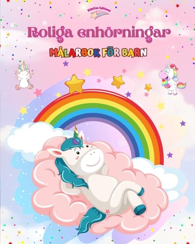 Roliga enhörningar - Målarbok för barn - Kreativa och roliga scener med skrattande enhörningar: Charmiga teckningar som uppmuntrar till kreativitet och skoj för barn von Blurb