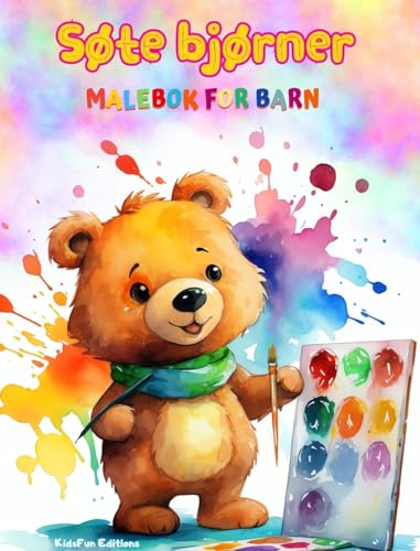 Søte bjørner - Malebok for barn - Kreative og morsomme scener med glade bjørner: Sjarmerende tegninger som oppmuntrer til kreativitet og moro for barn von Blurb