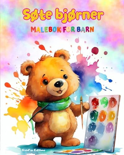 Søte bjørner - Malebok for barn - Kreative og morsomme scener med glade bjørner: Sjarmerende tegninger som oppmuntrer til kreativitet og moro for barn von Blurb