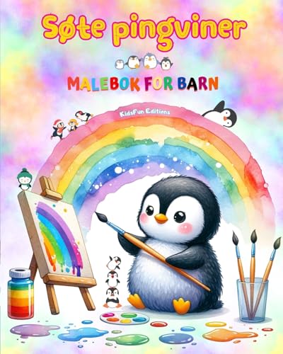 Søte pingviner - Malebok for barn - Kreative og morsomme scener med glade pingviner: Sjarmerende tegninger som oppmuntrer til kreativitet og moro for barn von Blurb