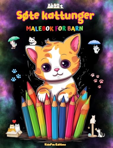 Søte kattunger - Malebok for barn - Kreative og morsomme scener med glade katter: Sjarmerende tegninger som oppmuntrer til kreativitet og moro for barn von Blurb