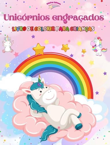 Unicórnios engraçados - Livro de colorir para crianças - Cenas criativas e divertidas de unicórnios felizes: Desenhos encantadores que estimulam a criatividade e a diversão das crianças von Blurb