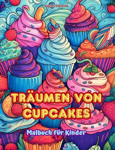 Träumen von Cupcakes Malbuch für Kinder Lustige und bezaubernde Designs für Gebäckliebhaber: Köstliche Bilder einer süßen Fantasiewelt zum Entspannen und Kunstschaffen von Blurb Inc