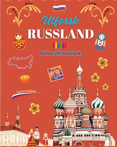 Utforsk Russland - Kulturell malebok - Kreativ design av russiske symboler: Ikoner fra russisk kultur blandet i en fantastisk malebok von Blurb