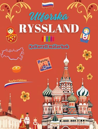 Utforska Ryssland - Kulturell målarbok - Kreativ design av ryska symboler: Ikoner från den ryska kulturen blandas i en fantastisk målarbok von Blurb