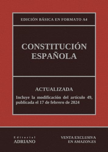 Constitución Española: Edición básica en formato A4