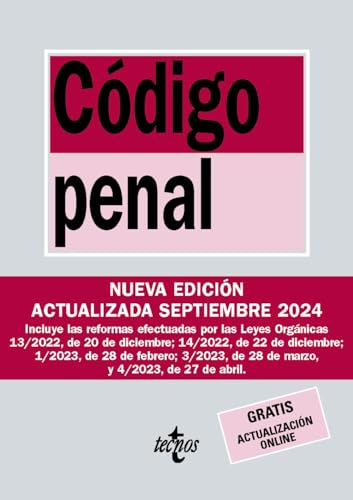 Código Penal: Ley Orgánica 10/1995, de 23 de noviembre (Derecho - Biblioteca de Textos Legales) von Tecnos