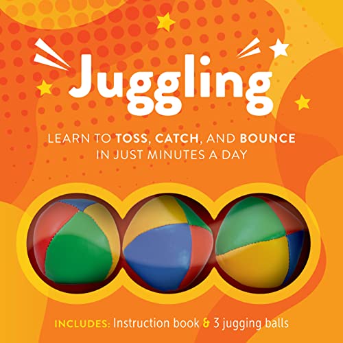 Juggling kit: Learn to Toss, Catch, and Bounce in Just Minutes a Day - Includes: Three juggling balls and instruction book