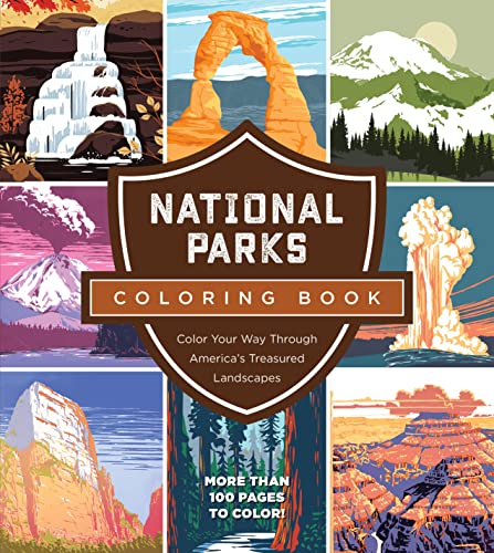 National Parks Coloring Book: Color Your Way Through America's Treasured Landscapes - More than 100 Pages to Color! von Chartwell Books