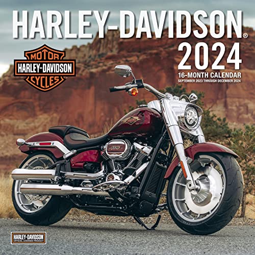 Harley-Davidson 2024: 16-Month 12x12 Wall Calendar - September 2023 through December 2024