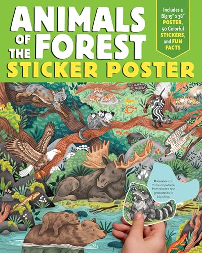 Animals of the Forest Sticker Poster: Includes a Big 15" x 38" Poster, 50 Colorful Stickers, and Fun Facts (Sticker Poster Book) von Storey Publishing, LLC