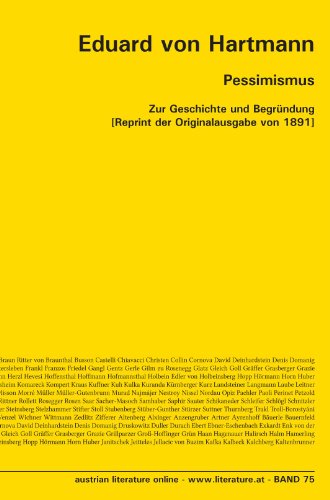 Pessimismus: Zur Geschichte und Begründung [Reprint der Originalausgabe von 1891]
