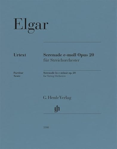 Serenade e-moll op. 20 für Streichorchester; Dirigierpartitur