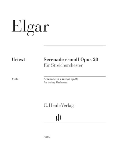 Serenade e-moll op. 20 für Streichorchester; Viola Einzelstimme von G. Henle Verlag