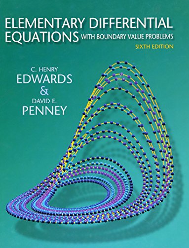 Elementary Differential Equations With Boundary Value Problems