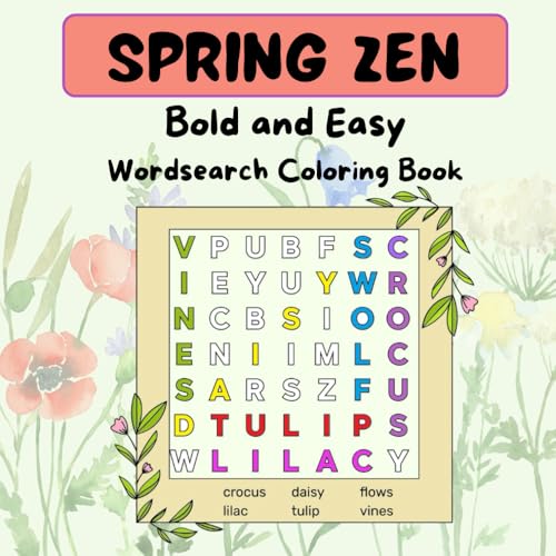 Spring Zen Bold and Easy Coloring Book von Independently published