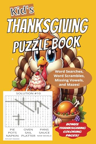 Kid's Thanksgiving Puzzle Book
