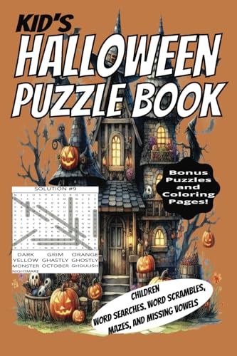 Kid's Halloween Puzzle Book