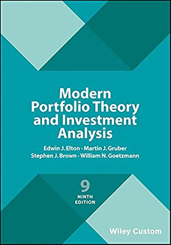 Modern Portfolio Theory and Investment Analysis von Wiley