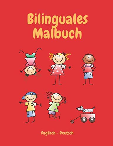 Bilinguales Malbuch: für Kinder. Englisch - Deutsch. Tiere & Obst spielend lernen